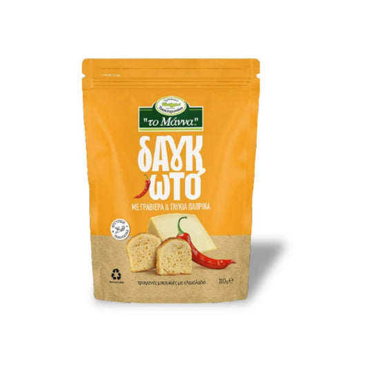 Cretan Cripsy bites Graviera & Paprika - TO MANNA 110g