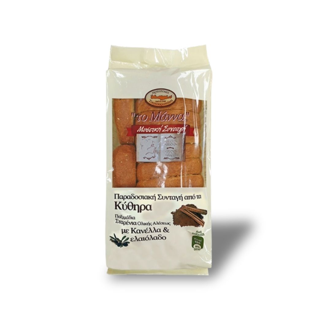 Cretan Wheat Rusks with Cinnamon - TO MANNA 380g