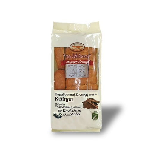 Cretan Wheat Rusks with Cinnamon - TO MANNA 380g